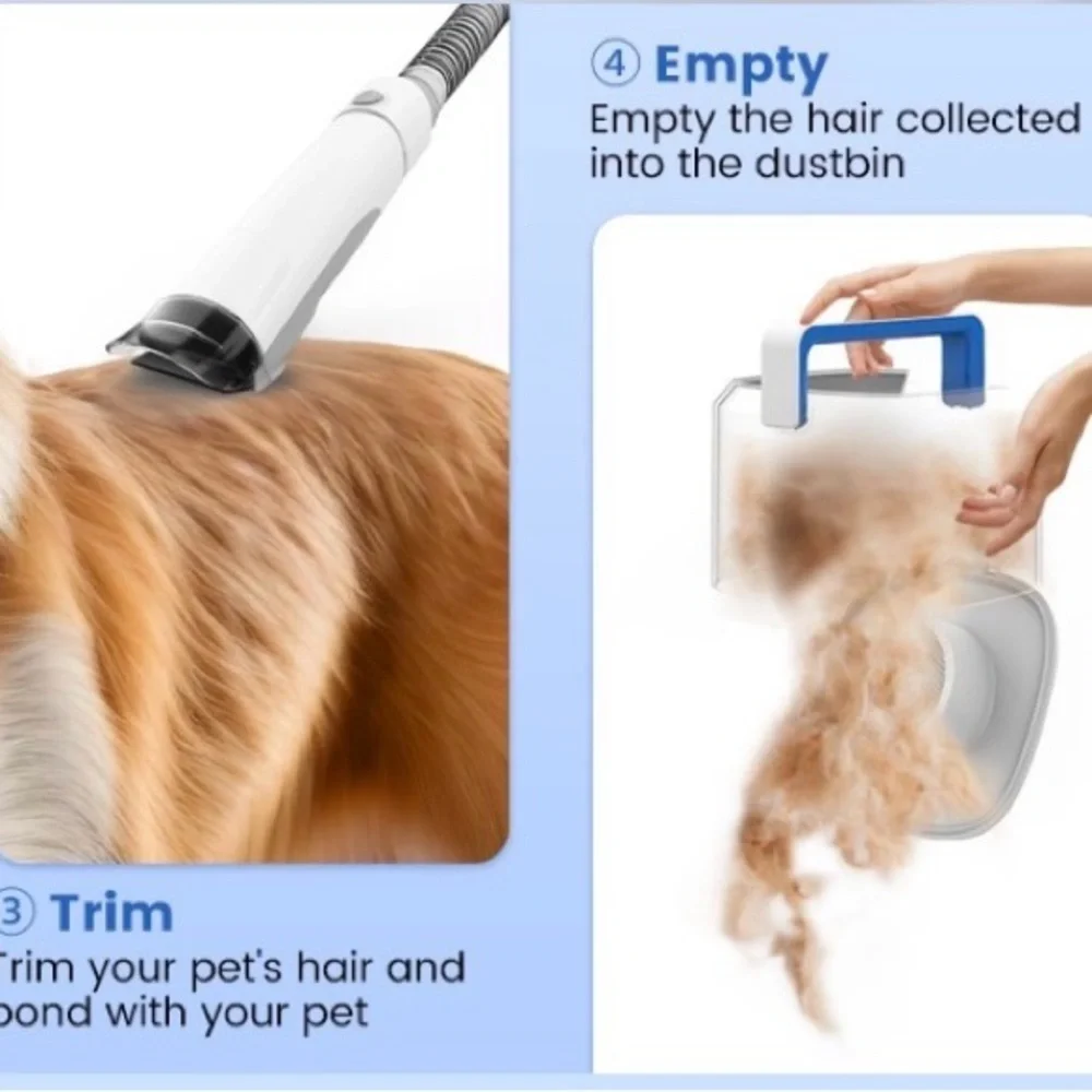 Pet Grooming Vacuum Kit Cordless w/ Attachments 🐾 AIRROBO PG200